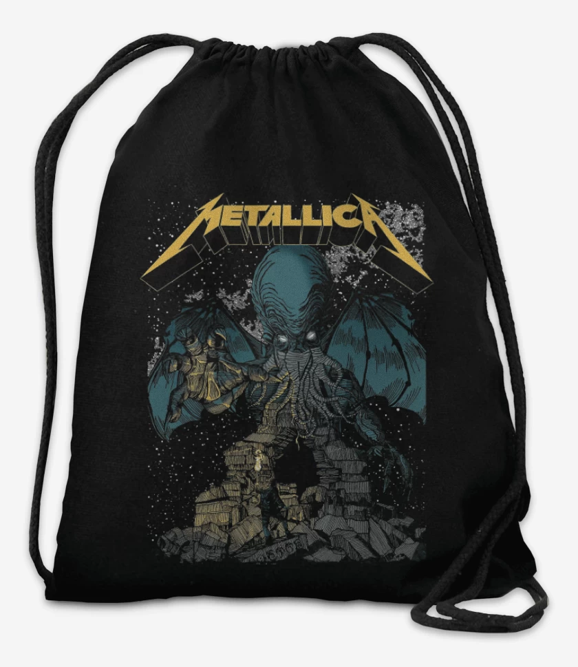 Mochila Negro de Metallica Cthulhu