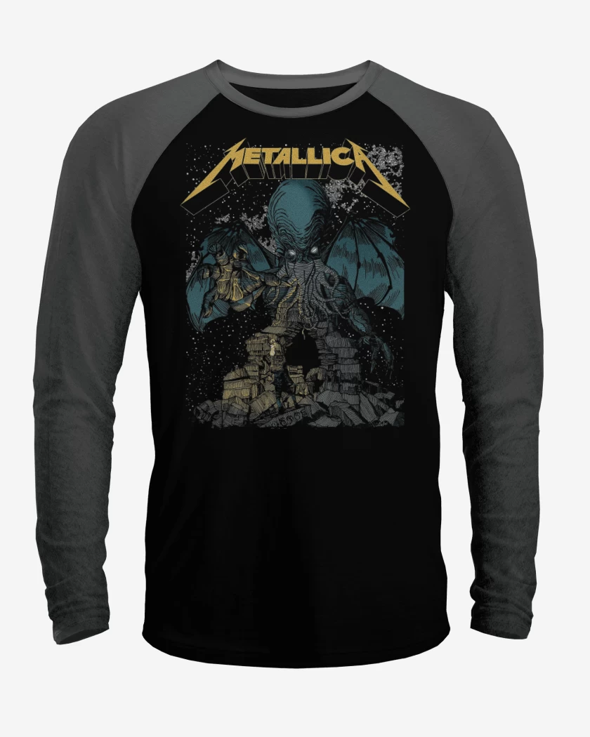 Polera Raglan Metallica Cthulhu