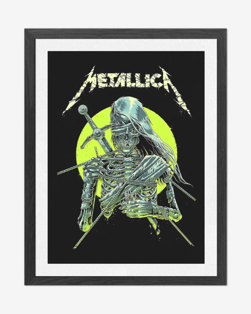 Cuadro decorativo Negro de Metallica Knight