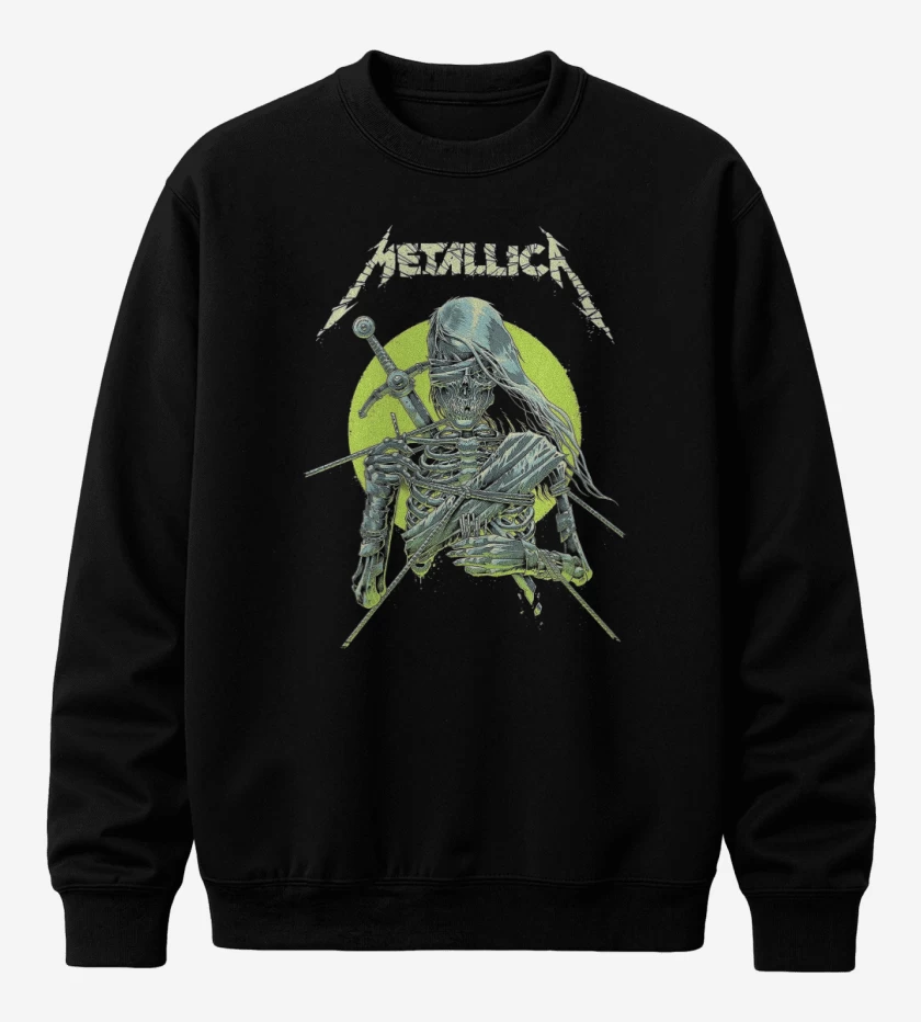 Poleron polo Negro de Metallica Knight