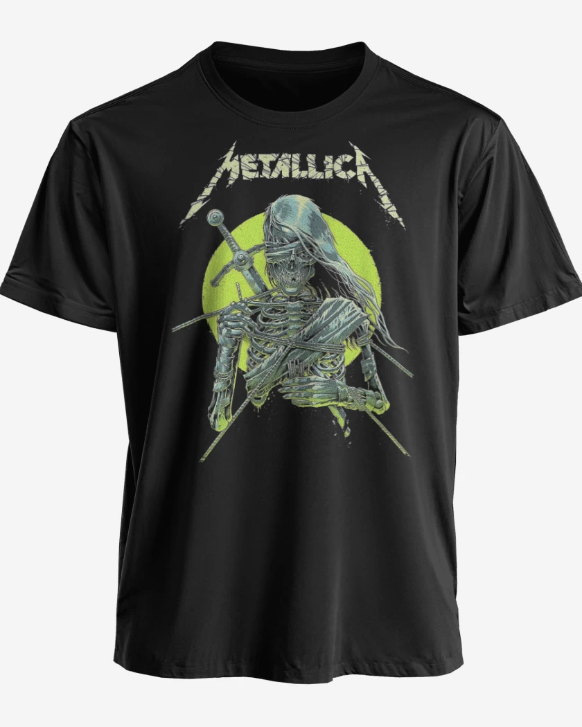 Polera premium Negro de Metallica Knight