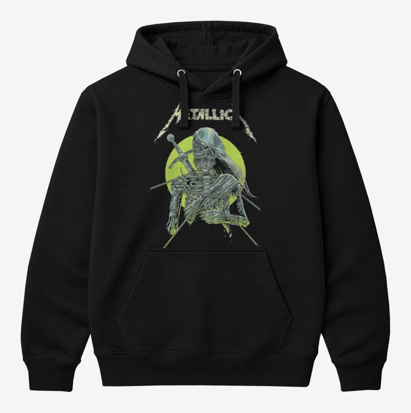 Polerón Canguro Negro de Metallica Knight