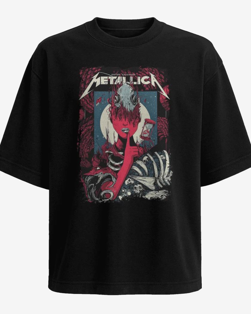 Polera Oversize Negro de Enter Sandman