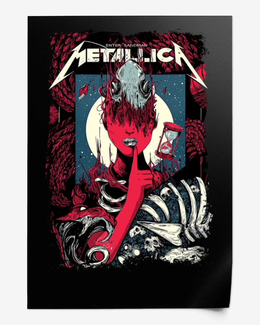 Print Negro de Enter Sandman