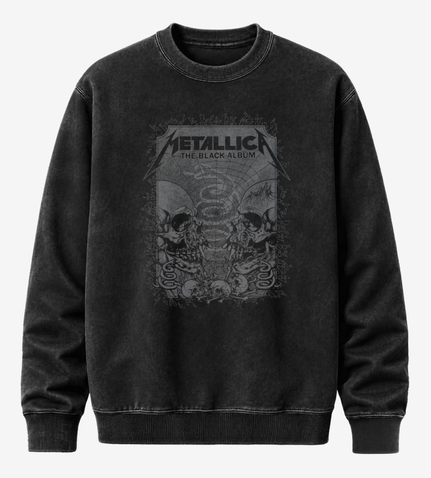 Poleron Polo Acid Wash Negro de Album Negro