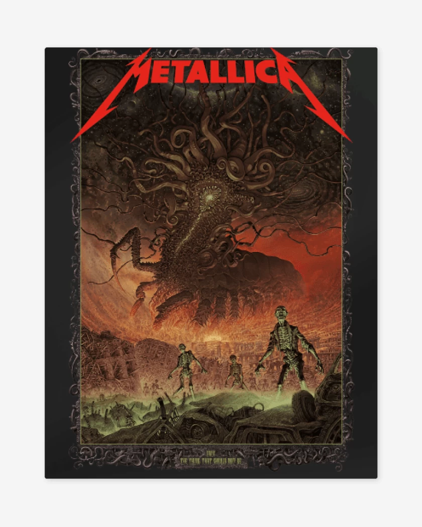 Print metalico Negro de The Thing That Should Not Be