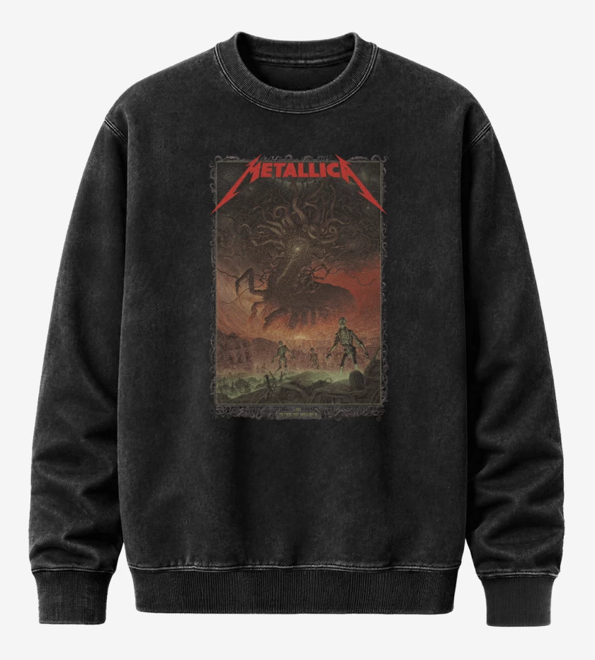 Poleron Polo Acid Wash Negro de The Thing That Should Not Be