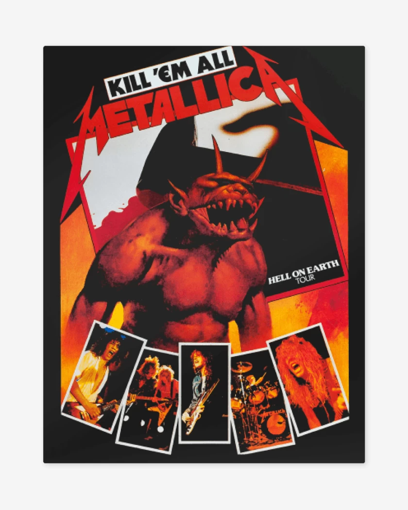Print metalico Negro de Hell on Earth Tour