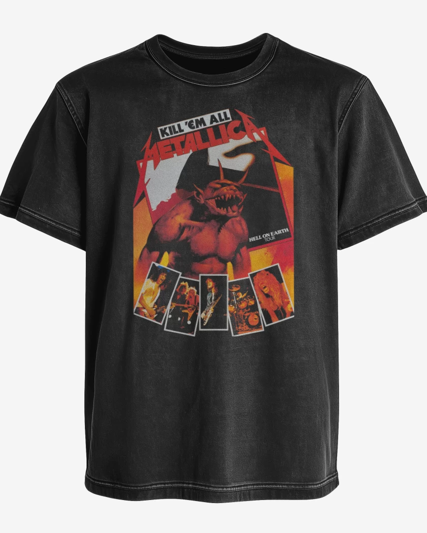 Polera desgastada Hell on Earth Tour