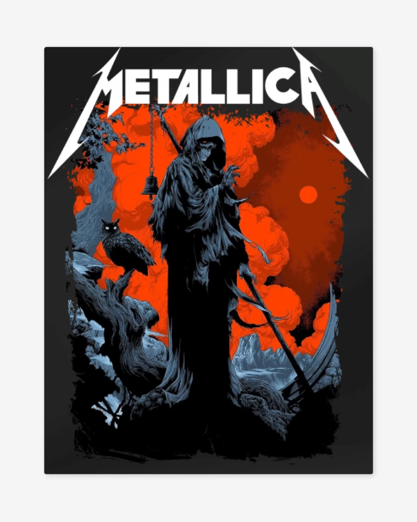 Print metalico Negro de Reaper Metallica