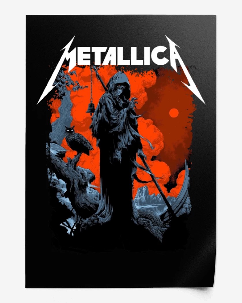 Print Negro de Reaper Metallica