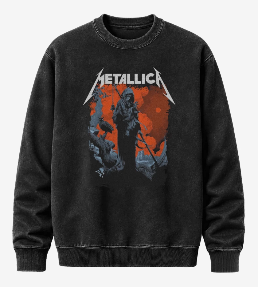 Poleron Polo Acid Wash Reaper Metallica
