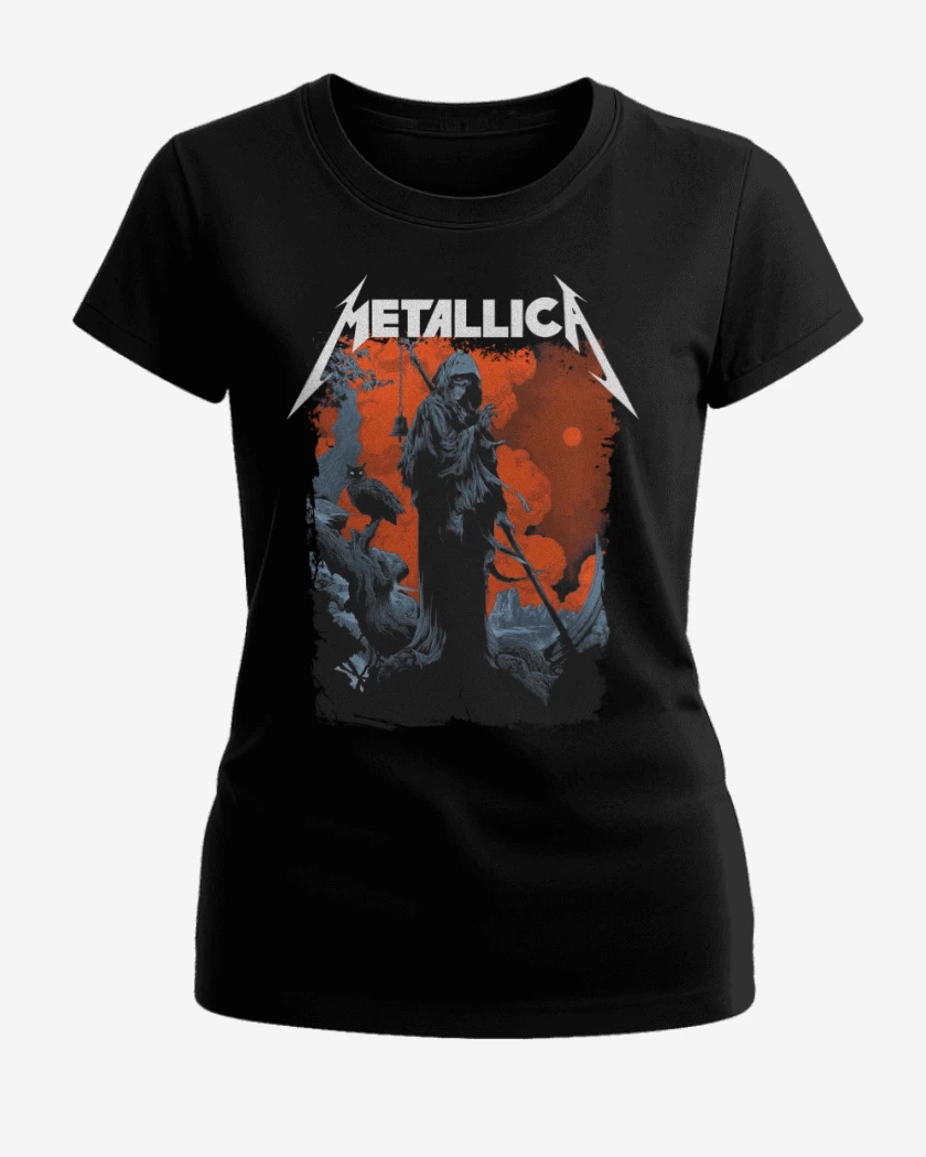 Polera de Mujer Negro de Reaper Metallica