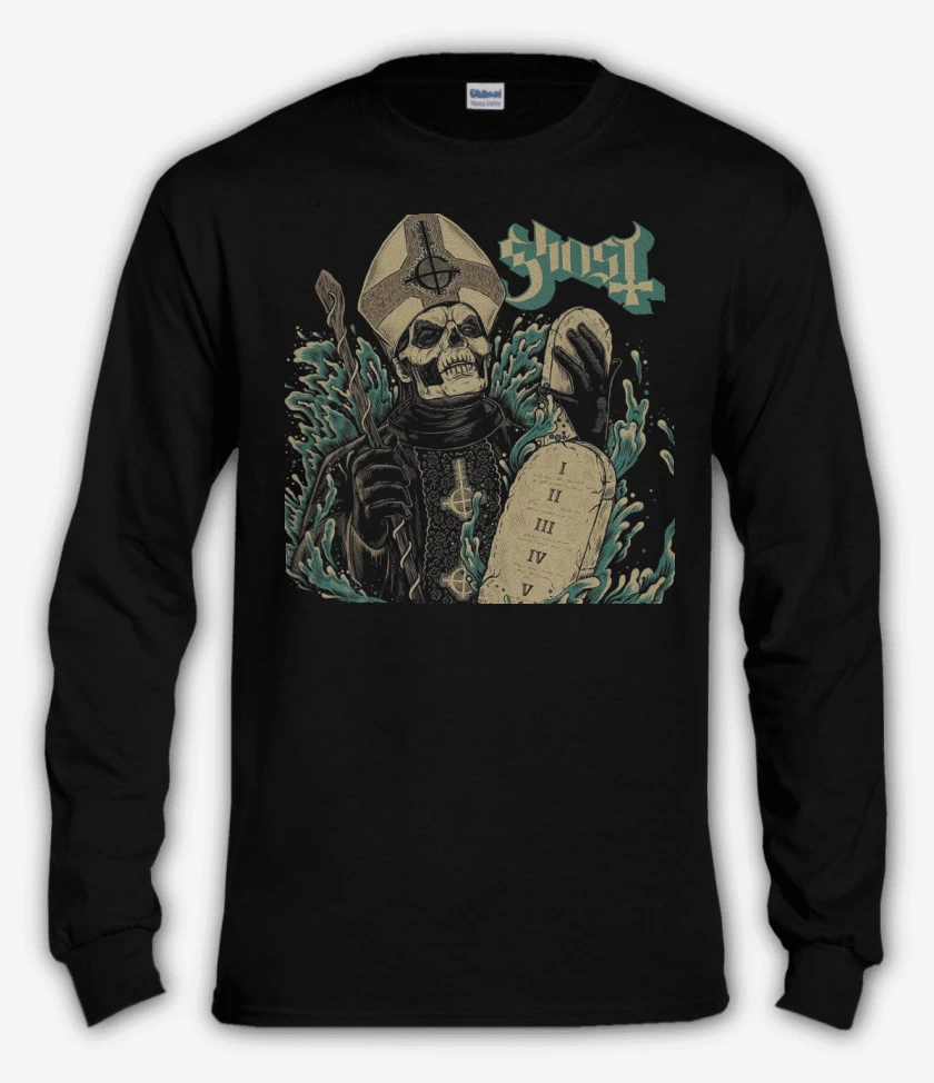 Polera manga larga Negro de Ghost 13 Commandments