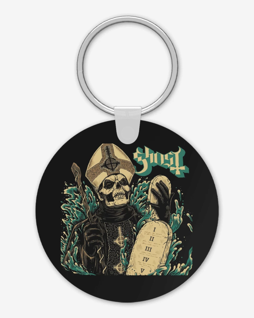 Llavero Negro de Ghost 13 Commandments