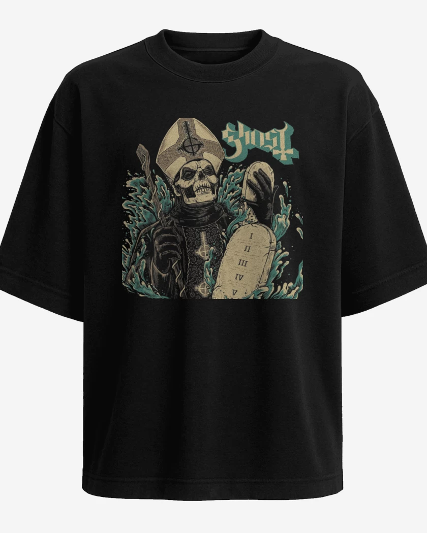 Polera Oversize Ghost 13 Commandments