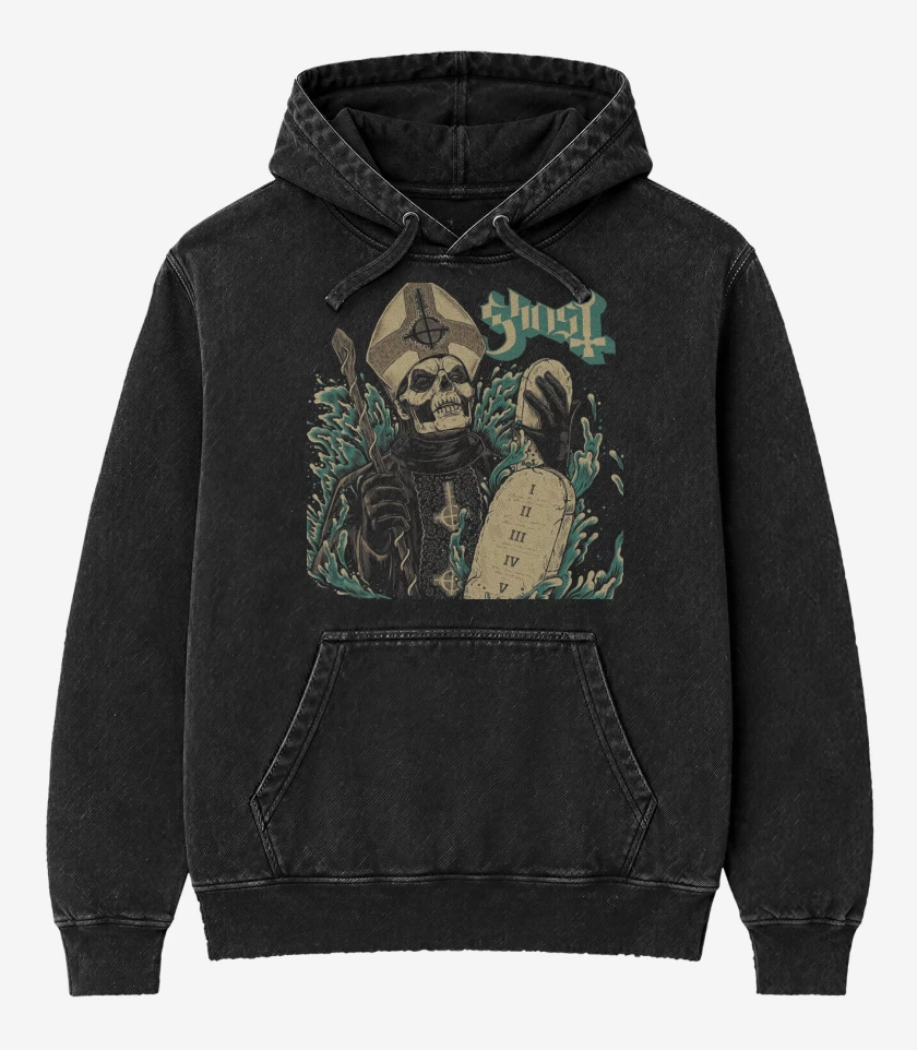 Poleron Canguro Acid Wash Ghost 13 Commandments