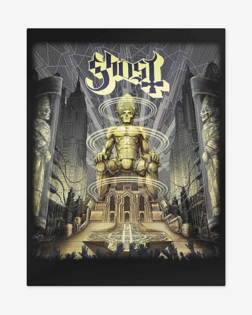 Print metalico Negro de Ghost Ceremony and Devotion