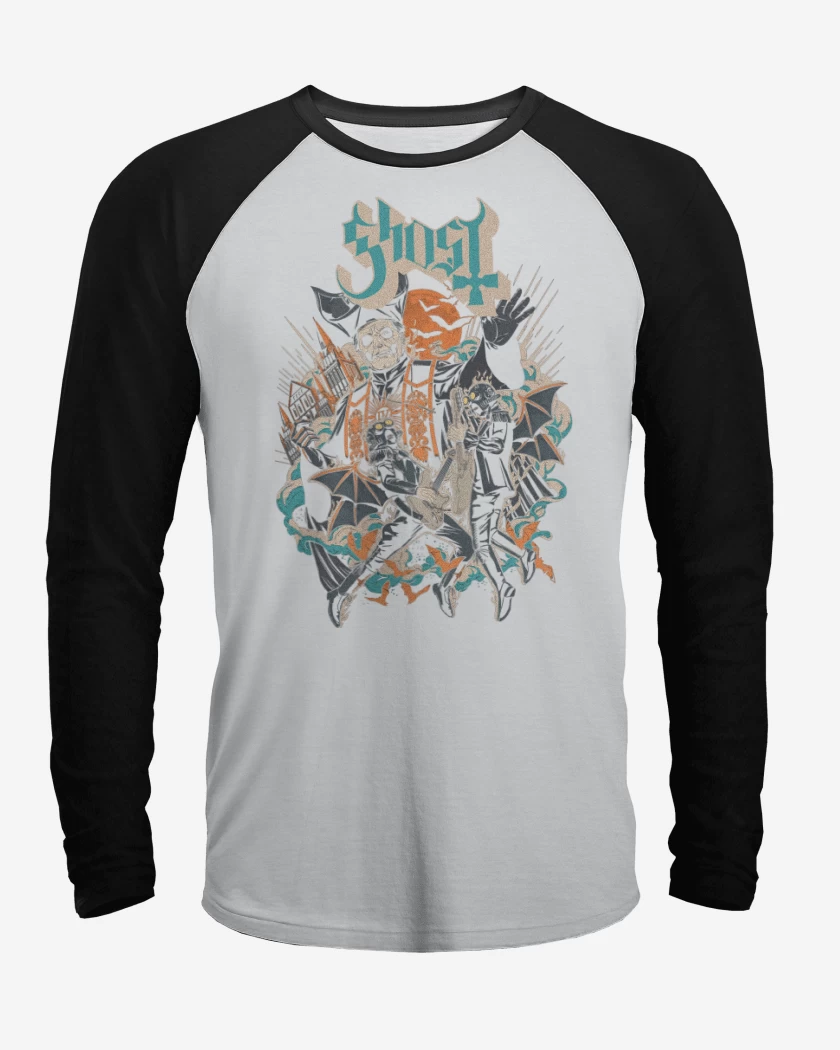 Polera Raglan Ghost Papa IV y Ghouls