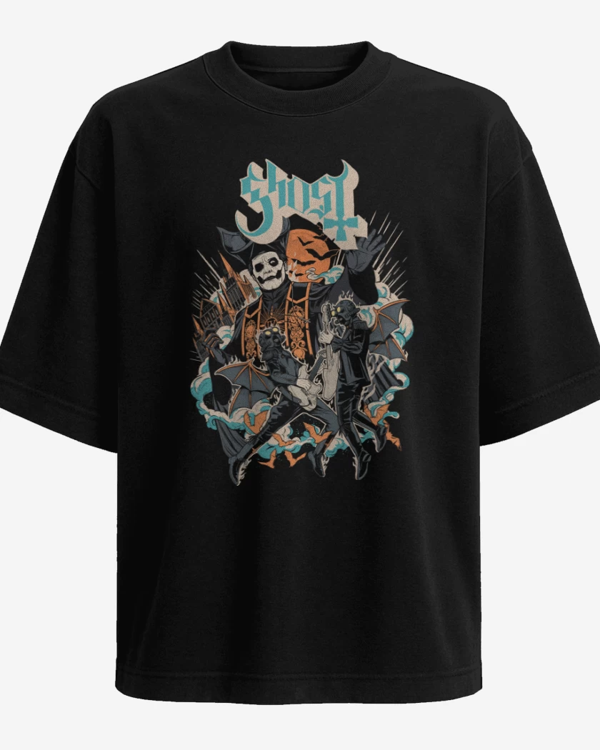 Polera Oversize Ghost Papa IV y Ghouls