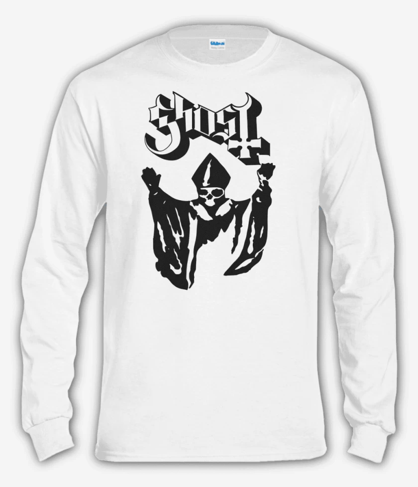 Polera manga larga Blanco de Ghost Demo