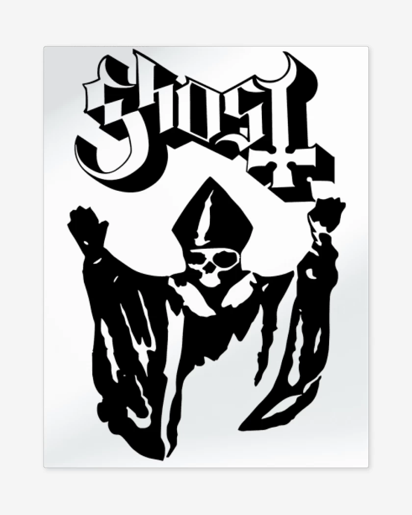 Print metalico Blanco de Ghost Demo