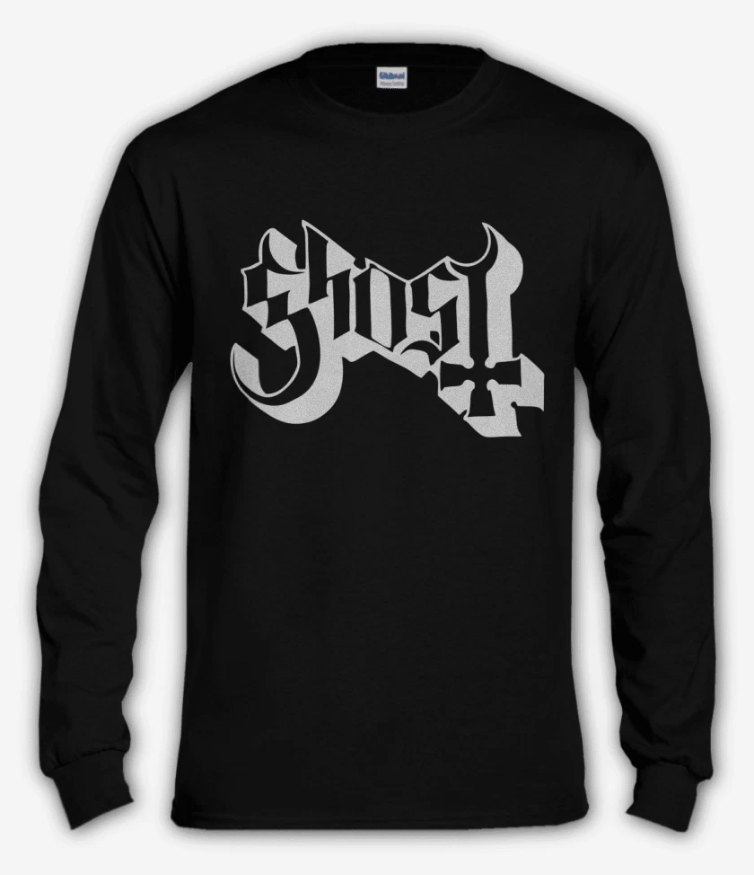 Polera manga larga Negro de Ghost Logo