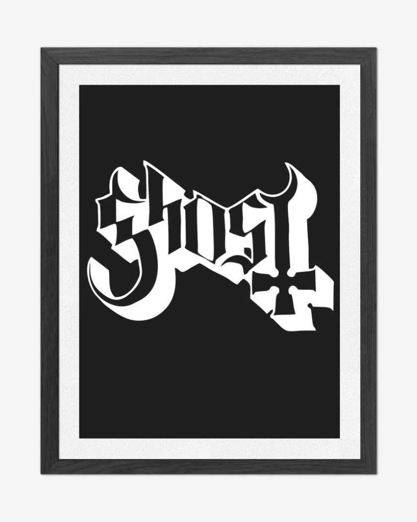 Cuadro decorativo Negro de Ghost Logo
