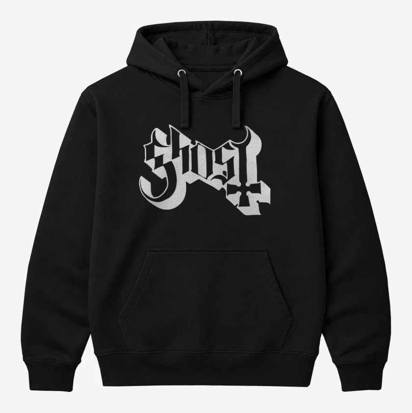 Polerón Canguro Negro de Ghost Logo