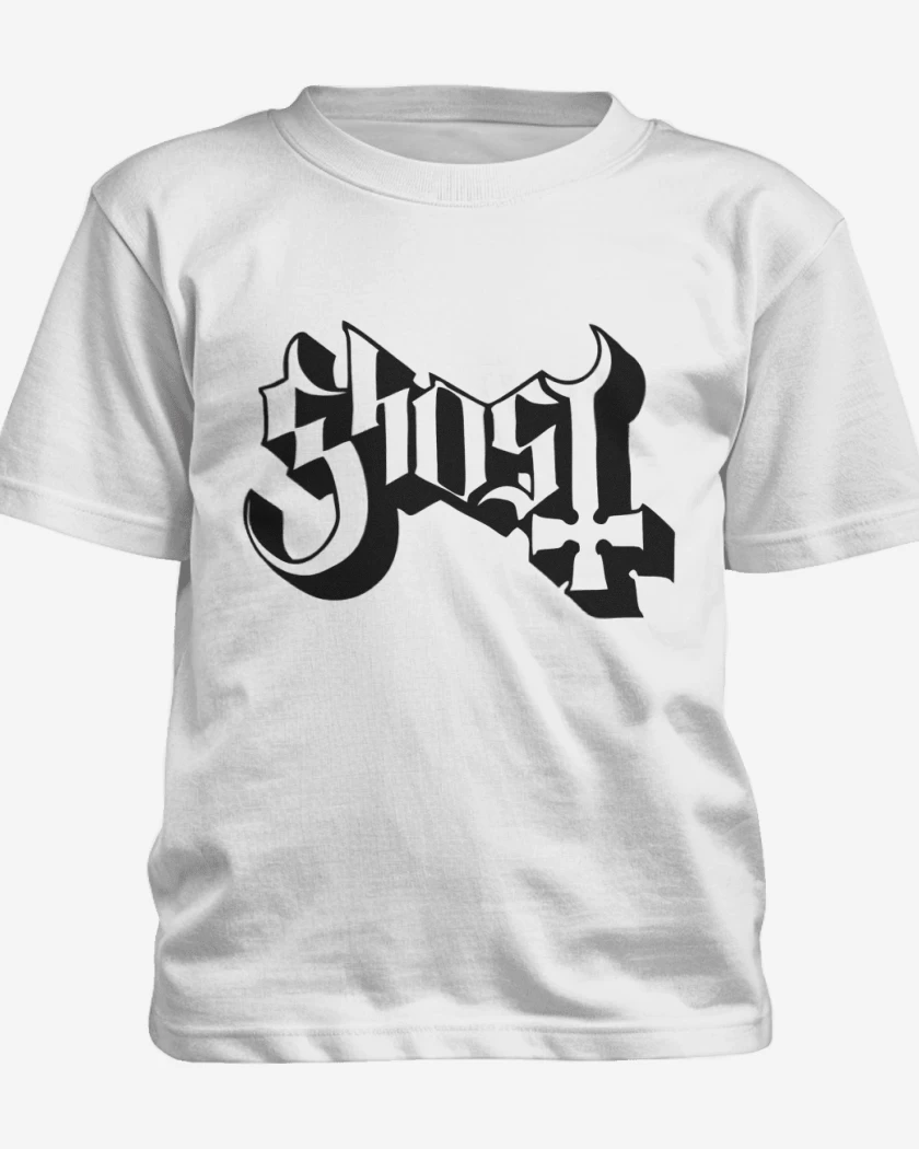 Polera de niño Blanco de Ghost Logo Blanco