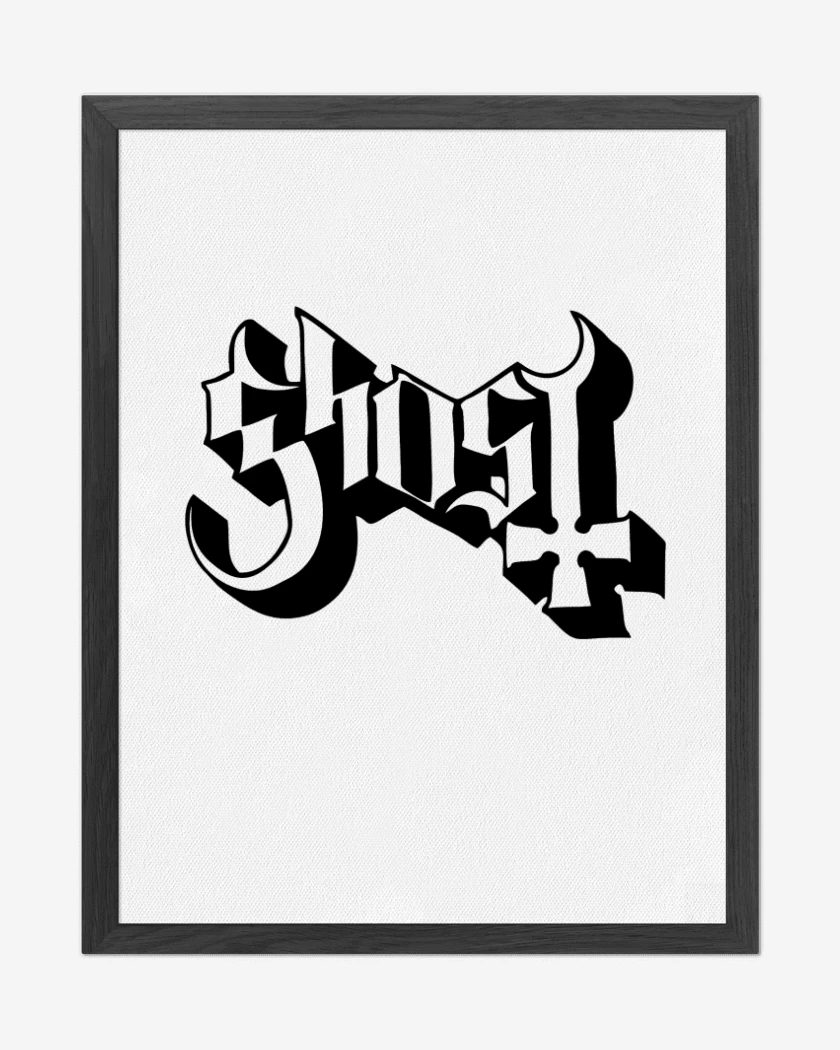 Cuadro decorativo Blanco de Ghost Logo Blanco