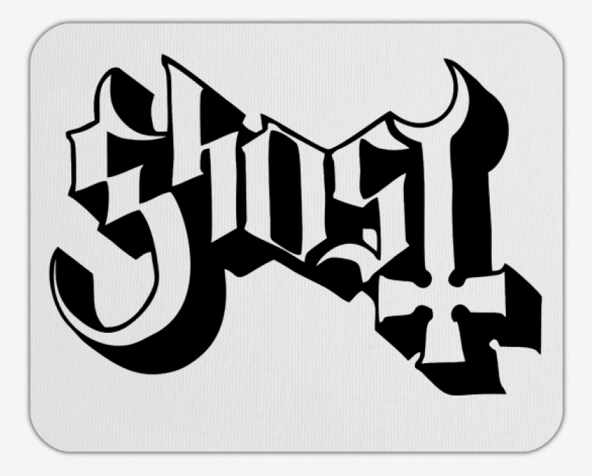 Mousepad Ghost Logo Blanco
