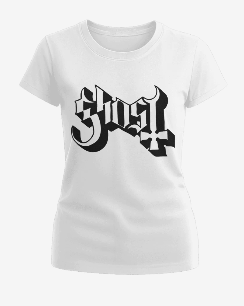 Polera de Mujer Blanco de Ghost Logo Blanco