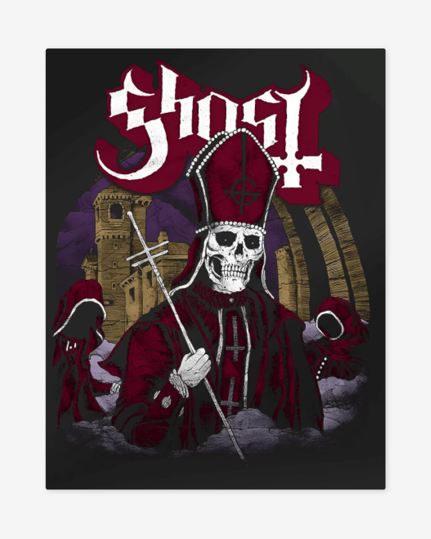 Print metalico Negro de Ghost Secular Haze