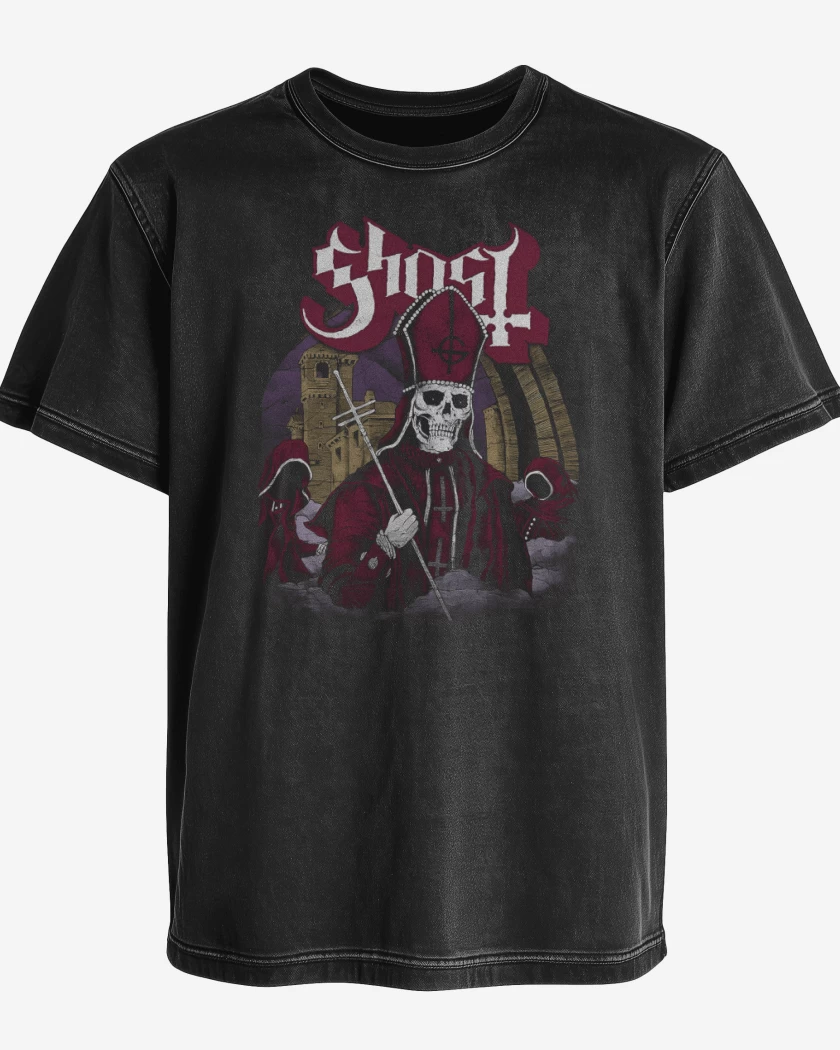 Polera desgastada Negro de Ghost Secular Haze