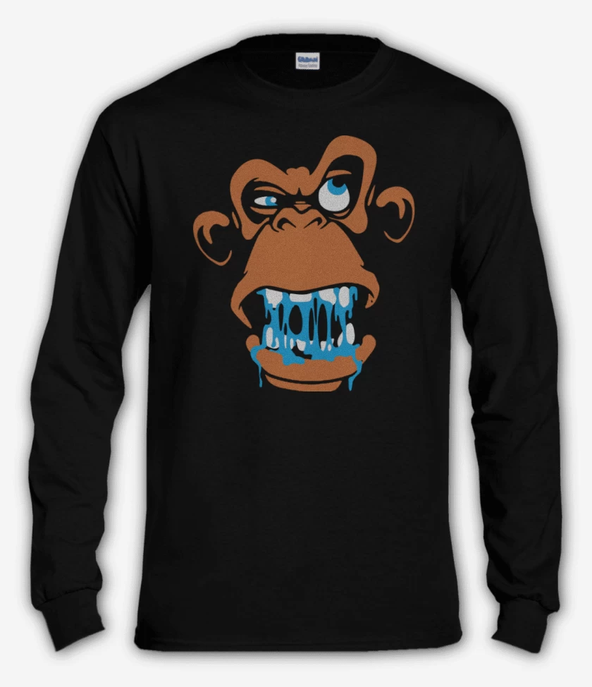 Polera manga larga Negro de Gorila 3
