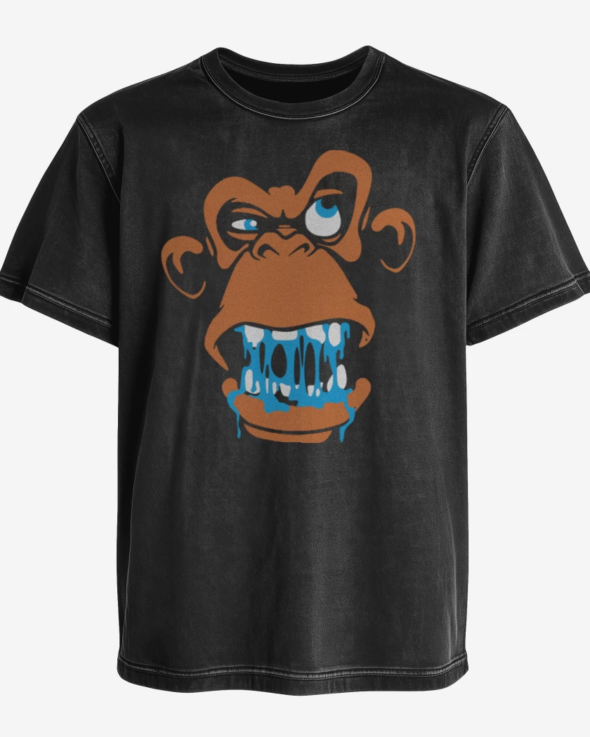 Polera desgastada Negro de Gorila 3