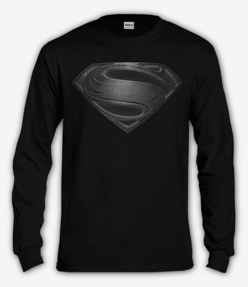Polera manga larga Superman black suit