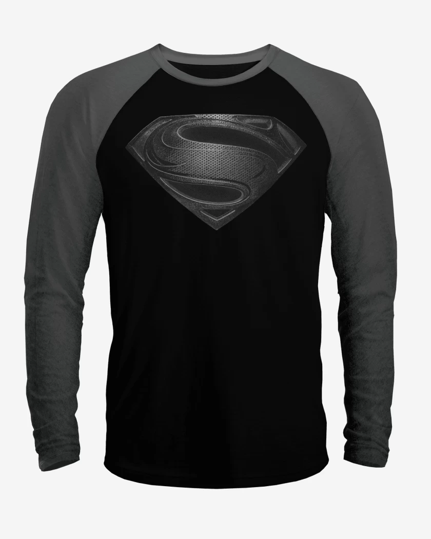 Polera Raglan Superman black suit