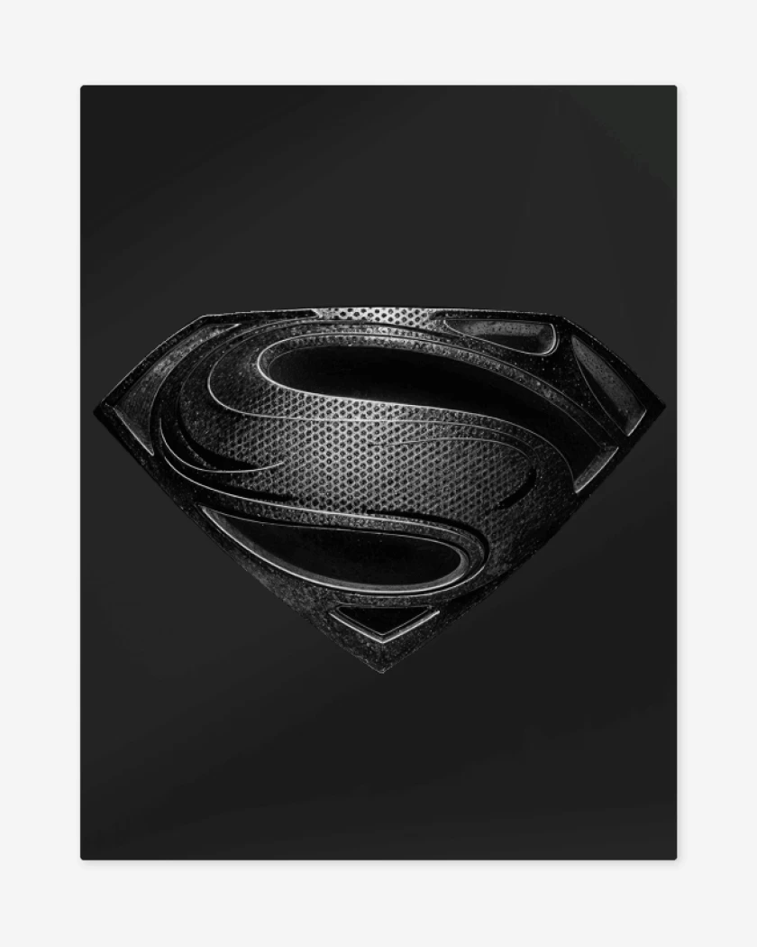 Print metalico Negro de Superman black suit