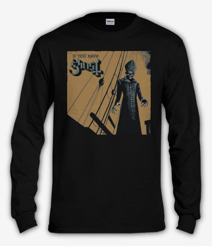 Polera manga larga Negro de Ghost If You Have