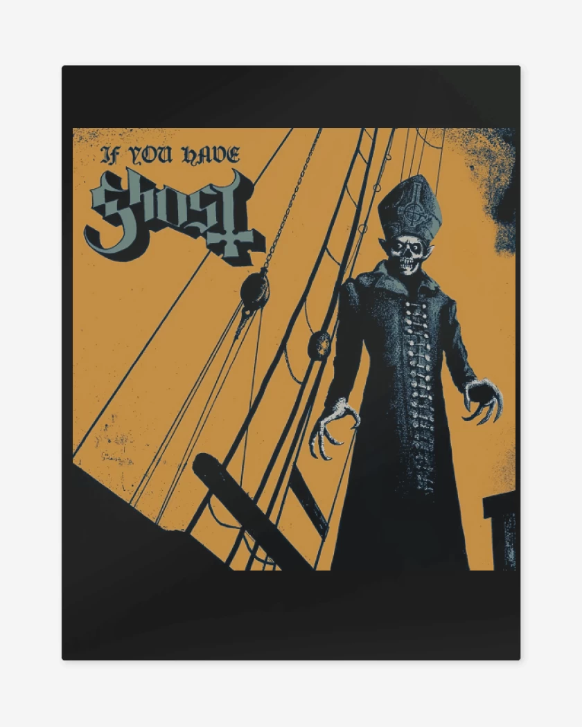 Print metalico Negro de Ghost If You Have