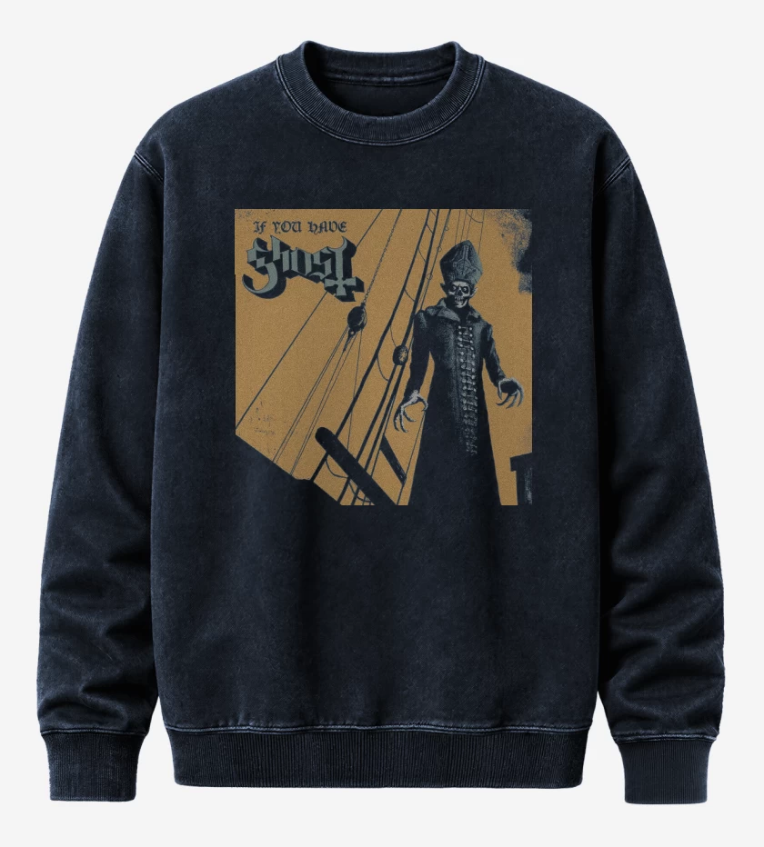 Poleron Polo Acid Wash Azul Marino de Ghost If You Have