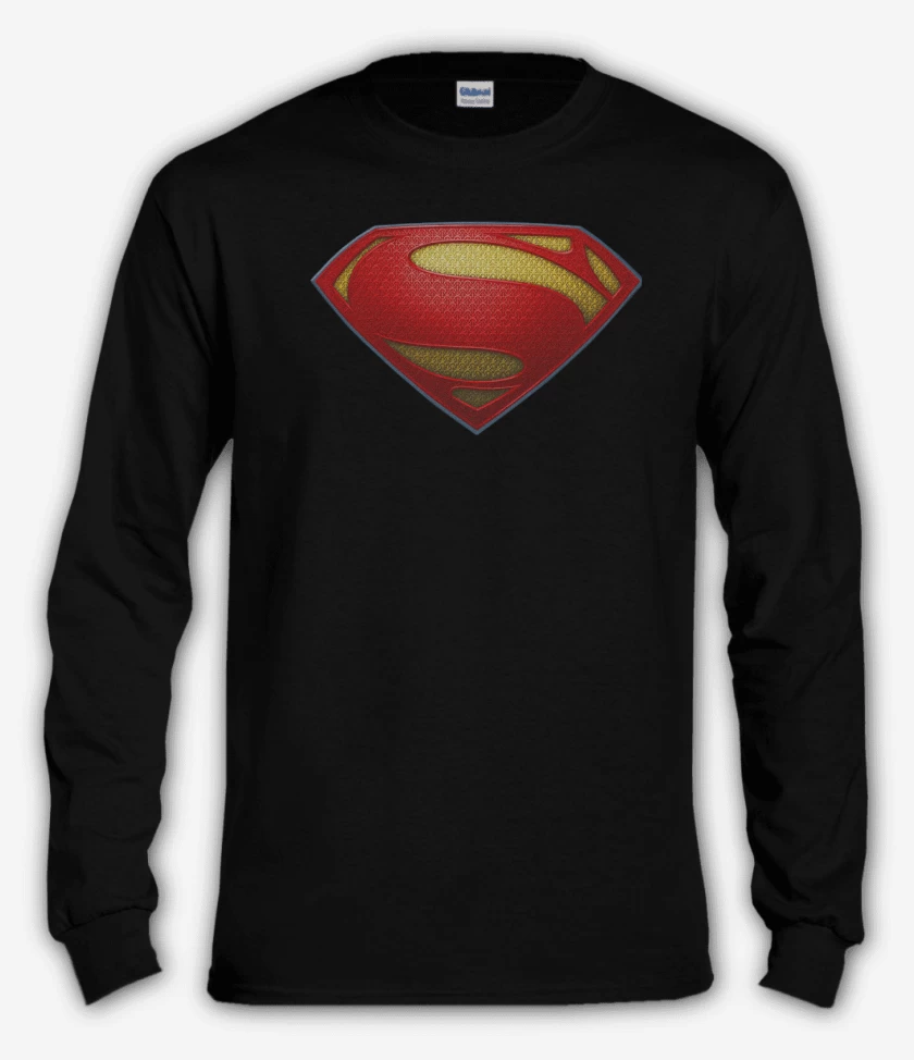 Polera manga larga Negro de Superman color