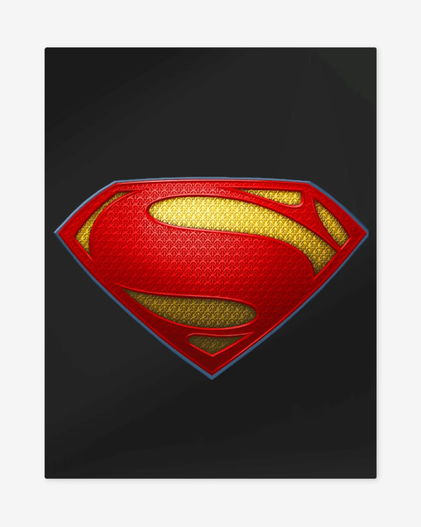 Print metalico Negro de Superman color