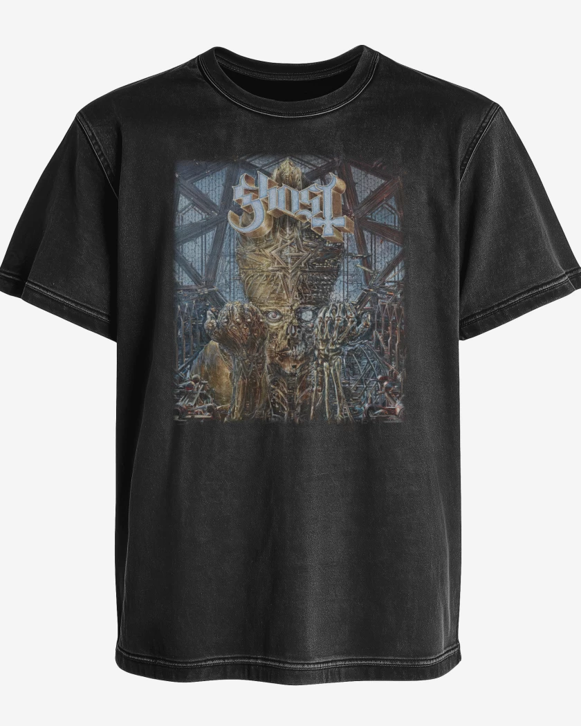 Polera desgastada Negro de Ghost Impera