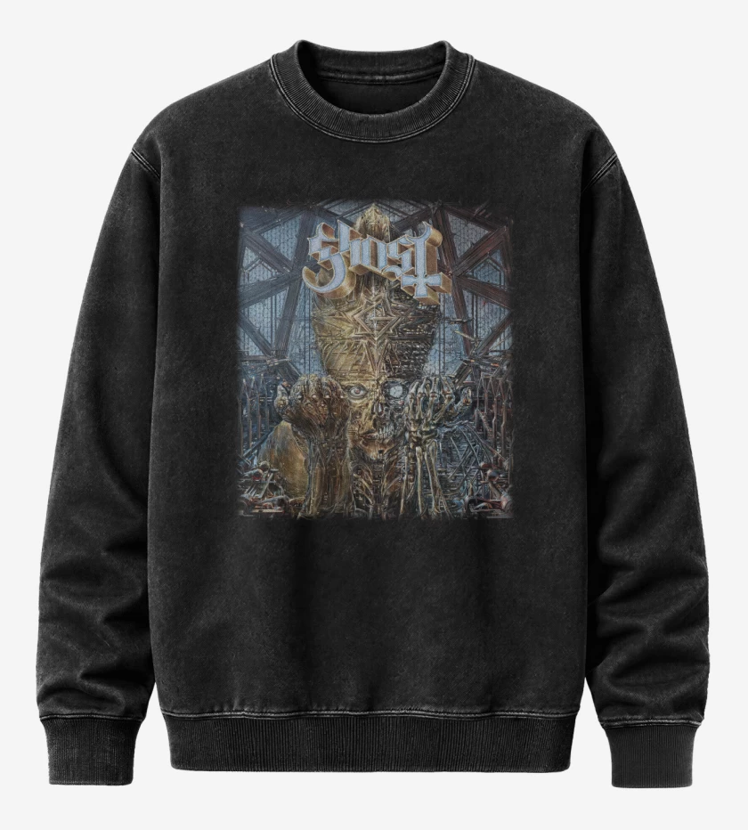 Poleron Polo Acid Wash Negro de Ghost Impera