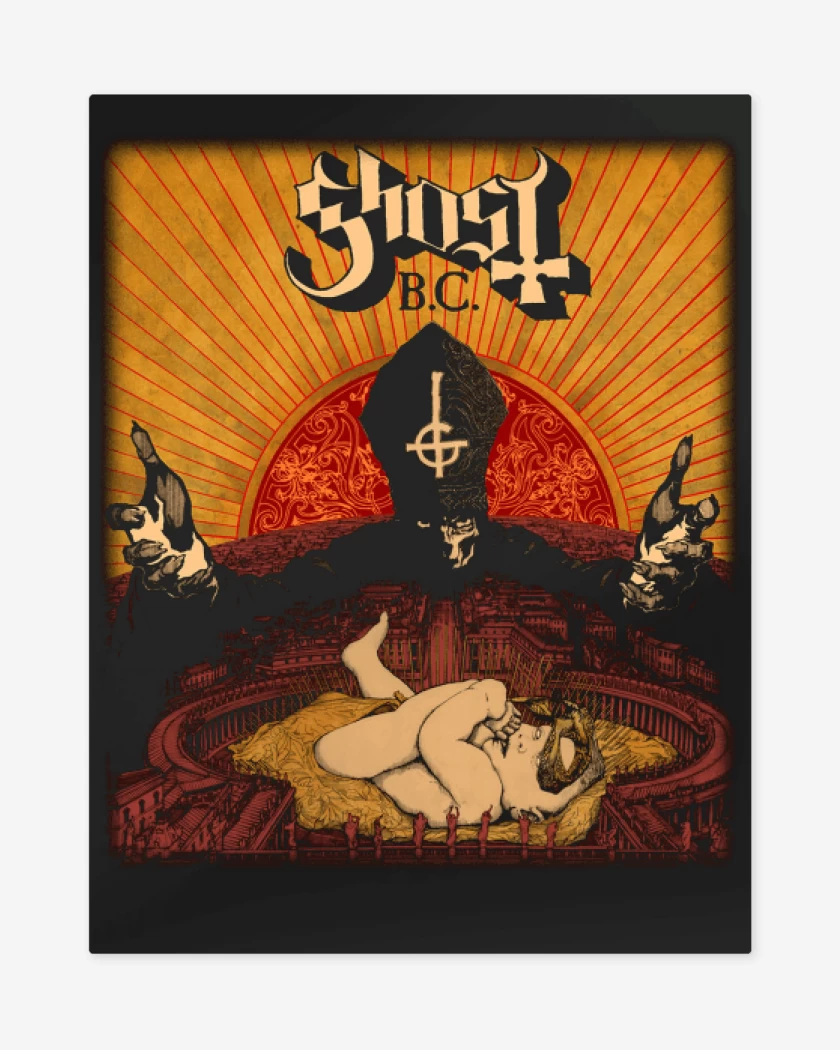 Print metalico Negro de Ghost Infestissumam