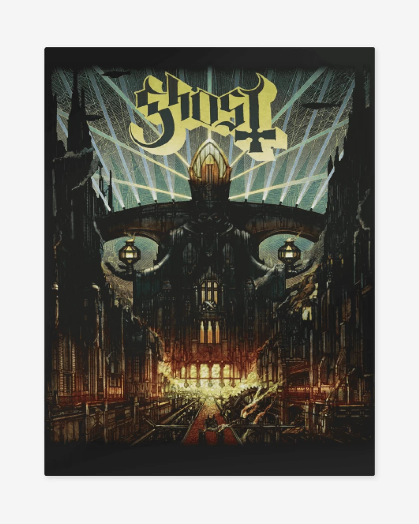 Print metalico Negro de Ghost Meliora