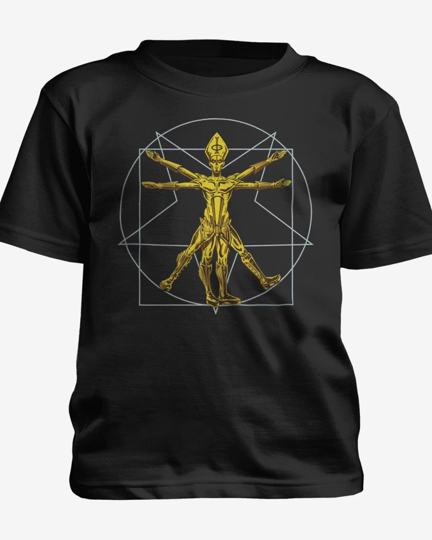 Polera de niño Negro de Ghost Papa Vitruvio